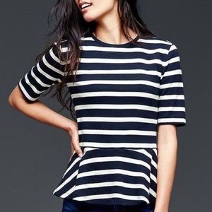 Stripped Peplum Top